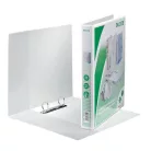LEITZ Gyűrűs könyv, panorámás, 2 gyűrű, D alakú, 44 mm, A4 Maxi, PP, LEITZ, fehér