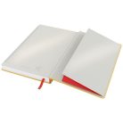 LEITZ Beíró, A5, kockás, 80 lap, keményfedeles, LEITZ "Cosy Soft Touch", melegsárga