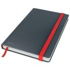 LEITZ Beíró, A5, kockás, 80 lap, keményfedeles, LEITZ "Cosy Soft Touch", bársonyszürke