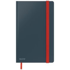   LEITZ Beíró, A5, kockás, 80 lap, keményfedeles, LEITZ "Cosy Soft Touch", bársonyszürke