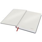 LEITZ Beíró, A5, kockás, 80 lap, keményfedeles, LEITZ "Cosy Soft Touch", bársonyszürke