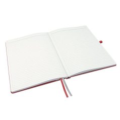   LEITZ Jegyzetfüzet, exkluzív, A4, vonalas, 80 lap, keményfedeles, LEITZ "Complete", piros