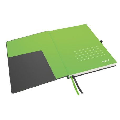 LEITZ Jegyzetfüzet, exkluzív, A4, vonalas, 80 lap, keményfedeles, LEITZ "Complete", fekete