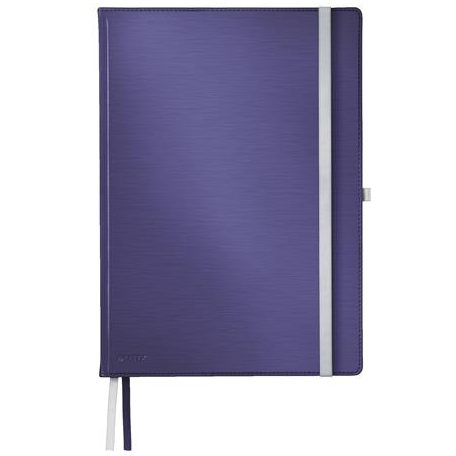 LEITZ Jegyzetfüzet, A4, vonalas, 80 lap, keményfedeles, LEITZ "Style", titánkék