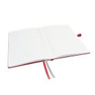 LEITZ Jegyzetfüzet, exkluzív, A5, kockás, 80 lap, keményfedeles, LEITZ "Complete", piros