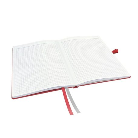 LEITZ Jegyzetfüzet, exkluzív, A5, kockás, 80 lap, keményfedeles, LEITZ "Complete", piros