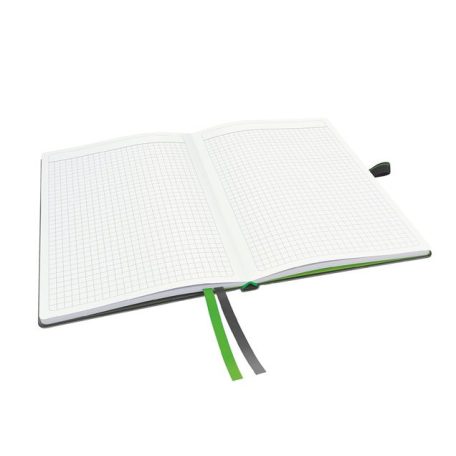 LEITZ Jegyzetfüzet, exkluzív, A5, kockás, 80 lap, keményfedeles, LEITZ "Complete", fekete