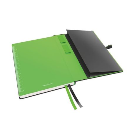 LEITZ Jegyzetfüzet, exkluzív, A5, kockás, 80 lap, keményfedeles, LEITZ "Complete", fekete