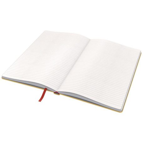 LEITZ Beíró, A5, vonalas, 80 lap, keményfedeles, LEITZ "Cosy Soft Touch", melegsárga
