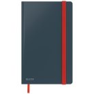 LEITZ Beíró, A5, vonalas, 80 lap, keményfedeles, LEITZ "Cosy Soft Touch", bársonyszürke