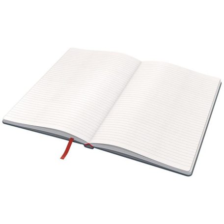 LEITZ Beíró, A5, vonalas, 80 lap, keményfedeles, LEITZ "Cosy Soft Touch", bársonyszürke