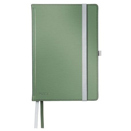 LEITZ Jegyzetfüzet, A5, vonalas, 80 lap, keményfedeles, LEITZ "Style", olajfazöld