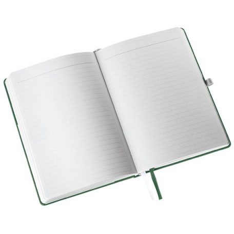 LEITZ Jegyzetfüzet, A5, vonalas, 80 lap, keményfedeles, LEITZ "Style", olajfazöld