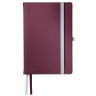 LEITZ Jegyzetfüzet, A5, kockás, 80 lap, keményfedeles, LEITZ "Style", gránátvörös