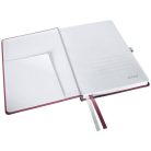 LEITZ Jegyzetfüzet, A5, kockás, 80 lap, keményfedeles, LEITZ "Style", gránátvörös