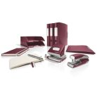 LEITZ Jegyzetfüzet, A5, kockás, 80 lap, keményfedeles, LEITZ "Style", gránátvörös