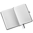 LEITZ Jegyzetfüzet, A6, kockás, 80 lap, keményfedeles, LEITZ "Style", szaténfekete