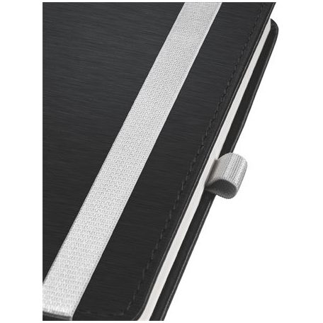 LEITZ Jegyzetfüzet, A6, kockás, 80 lap, keményfedeles, LEITZ "Style", szaténfekete