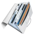 LEITZ Harmonikamappa, A4, PP, 6 rekeszes, LEITZ "Wow", fehér