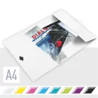 LEITZ Gumis mappa, PP, A4, LEITZ "Wow", fehér