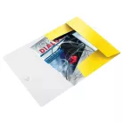 LEITZ Gumis mappa, PP, A4, LEITZ "Wow", sárga