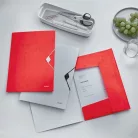 LEITZ Gumis mappa, PP, A4, LEITZ "Wow", piros