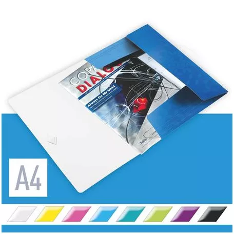 LEITZ Gumis mappa, PP, A4, LEITZ "Wow", kék