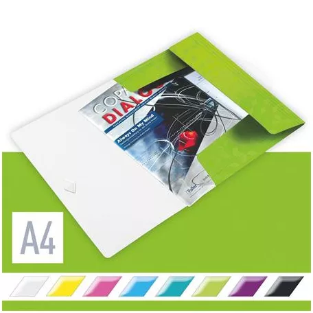 LEITZ Gumis mappa, PP, A4, LEITZ "Wow", zöld