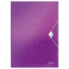 LEITZ Gumis mappa, PP, A4, LEITZ "Wow", lila