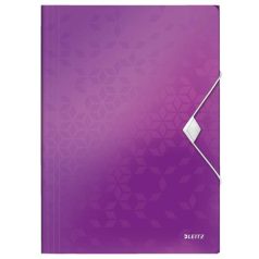 LEITZ Gumis mappa, PP, A4, LEITZ "Wow", lila