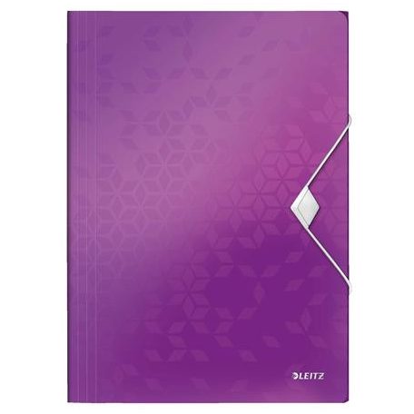 LEITZ Gumis mappa, PP, A4, LEITZ "Wow", lila