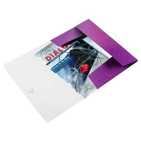 LEITZ Gumis mappa, PP, A4, LEITZ "Wow", lila