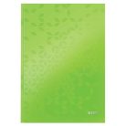 LEITZ Beíró, A4, vonalas, 80 lap, keményfedeles, LEITZ "Wow", zöld