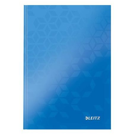 LEITZ Beíró, A5, vonalas, 80 lap, keményfedeles, LEITZ "Wow", kék