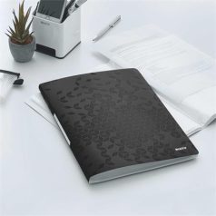   LEITZ Bemutatómappa, 20 zsebes, A4, LEITZ "Wow", fekete