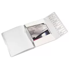   LEITZ Előrendező, A4, 12 részes, műanyag, LEITZ "Wow", fehér