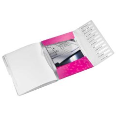   LEITZ Előrendező, A4, 12 részes, műanyag, LEITZ "Wow", rózsaszín