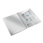 LEITZ Spirálfüzet, A4, kockás, 80 lap, LEITZ "Wow", fehér