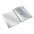 LEITZ Spirálfüzet, A4, kockás, 80 lap, LEITZ "Wow", fehér