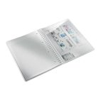 LEITZ Spirálfüzet, A4, kockás, 80 lap, LEITZ "Wow", lila