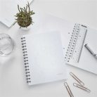 LEITZ Spirálfüzet, A5, vonalas, 80 lap, LEITZ "Wow", fehér