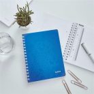LEITZ Spirálfüzet, A5, kockás, 80 lap, LEITZ "Wow", kék
