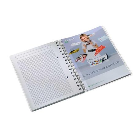 LEITZ Spirálfüzet, A5, kockás, 80 lap, LEITZ "Wow", lila