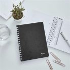 LEITZ Spirálfüzet, A5, kockás, 80 lap, LEITZ "Wow", fekete