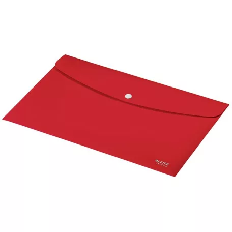 LEITZ Irattartó tasak, A4, PP, patentos, LEITZ "Recycle", piros