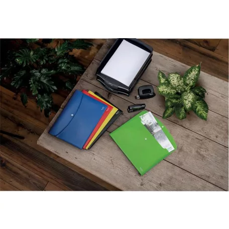 LEITZ Irattartó tasak, A4, PP, patentos, LEITZ "Recycle", kék