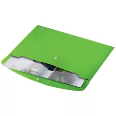   LEITZ Irattartó tasak, A4, PP, patentos, LEITZ "Recycle", zöld