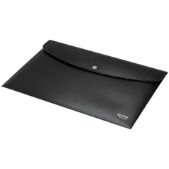   LEITZ Irattartó tasak, A4, PP, patentos, LEITZ "Recycle", fekete