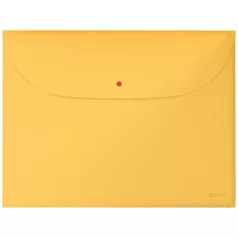   LEITZ Irattartó tasak, 2 zsebes, A4, PP, pantentos, LEITZ "Cosy", melegsárga