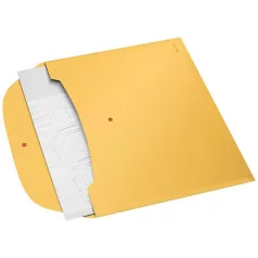   LEITZ Irattartó tasak, 2 zsebes, A4, PP, pantentos, LEITZ "Cosy", melegsárga